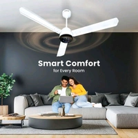Cadlec SmartSave with BLDC Motor with Remote 1200 mm Ceiling Fan (5 Star | White | Pack of 1)
