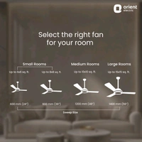 Orient Electric Ujala Air Deco | Superior Air Delivery | BEE-1 Star Rated | 2 Year Warranty with 2 Year Warranty Energy Saving 1200 mm Ceiling Fan (1 Star | Ivory Gold | Pack of 1