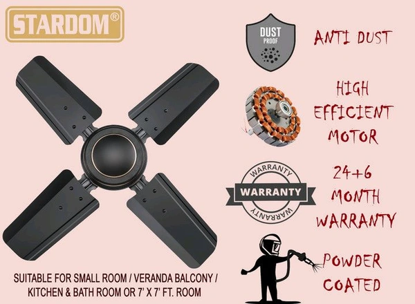Stardom EAGLE ULTRA HIGH SPEED ISI APPROVED with 2 Year Warranty Anti Dust 600 mm Ceiling Fan (Mett smoke brown | Pack of 1)