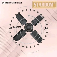 Stardom EAGLE ULTRA HIGH SPEED ISI APPROVED with 2 Year Warranty Anti Dust 600 mm Ceiling Fan (Mett smoke brown | Pack of 1)