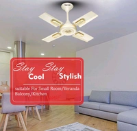 GESTOR ALTROZ Ultra High Speed 24 Inch Decorative with 3 Year Warranty Anti Dust 600 mm Ceiling Fan (Ivory | Pack of 1)