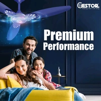 GESTOR Azure Ultra High Speed Decorative 48 inch with 36 Months Warranty Ultra High Speed 1200 mm Ceiling Fan (Blue | Pack of 1)