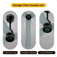 Atomberg Renesa Halo Smart|Voice Controlled|High Air Flow|Low Noise|LED Speed Indicator with 3 Year Warranty BLDC Motor with Remote 1200 mm Ceiling Fan (5 Star | Misty Teal | Pack of 1)