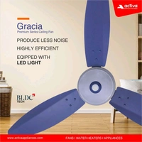 ACTIVA Gracia BLDC Fan with 5 Year Warranty BLDC Motor with Remote 1200 mm Ceiling Fan (5 Star | Sky Blue | Pack of 2)