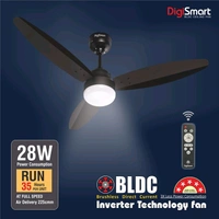 DIGISMART Autum Mark-1 with 5 Year Warranty BLDC Motor with Remote 1200 mm Ceiling Fan (5 Star | Smoke Brown | Pack of 1)