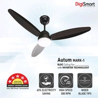 DIGISMART Autum Mark-1 with 5 Year Warranty BLDC Motor with Remote 1200 mm Ceiling Fan (5 Star | Smoke Brown | Pack of 1)