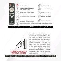 DIGISMART Autum Mark-1 with 5 Year Warranty BLDC Motor with Remote 1200 mm Ceiling Fan (5 Star | Smoke Brown | Pack of 1)