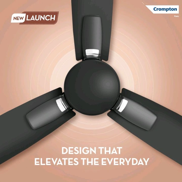 Crompton Caelum with 4 Year Warranty BLDC with Remote and Regulator 1200 mm Ceiling Fan (5 Star | Matte Black | Pack of 1)