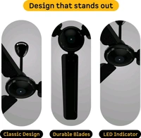 Atomberg Ameza Remote Controlled|High Air Flow|Low Noise|Power Saving | Timeless Design with 2 Year Warranty BLDC Motor with Remote 1200 mm Ceiling Fan (5 Star | Gloss Black | Pack of 1)