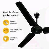 Atomberg Ameza Remote Controlled|High Air Flow|Low Noise|Power Saving | Timeless Design with 2 Year Warranty BLDC Motor with Remote 1200 mm Ceiling Fan (5 Star | Gloss Black | Pack of 1)