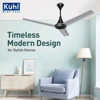 KUHL Fest B1 Power Saving BLDC Ceiling Fan |28W|365 RPM | Remote & Regulator Operated 1200 mm Ceiling Fan (5 Star | Silver Mist | Pack of 1)