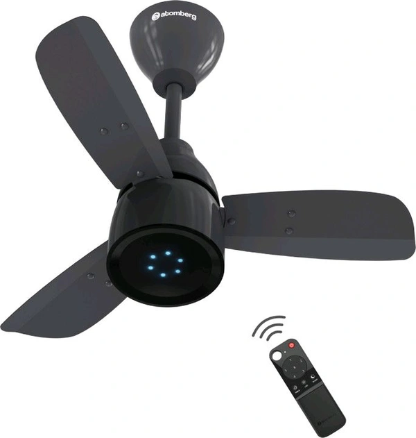 Atomberg Renesa Prime Remote|High Air Delivery|LED Speed Indicator|Low Noise|Sleek Design with 3 Year Warranty BLDC Motor with Remote 600 mm Ceiling Fan (5 Star | Pebble Grey | Pack of 1)