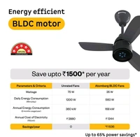Atomberg Renesa Prime Remote|High Air Delivery|LED Speed Indicator|Low Noise|Sleek Design with 3 Year Warranty BLDC Motor with Remote 600 mm Ceiling Fan (5 Star | Pebble Grey | Pack of 1)