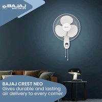 BAJAJ Crest Neo with 2 Year Warranty 400 mm Wall Fan (White | Pack of 1)