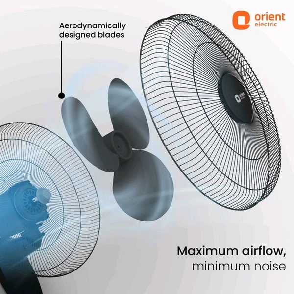 Orient Electric Wall 91 with 2 Year Warranty 400 mm Wall Fan (Black | Pack of 1)