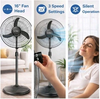 Flipkart SmartBuy FALCON MAX with 2 Year Warranty Ultra High Speed 400 mm Pedestal Fan (Charcoal Black | Pack of 1)