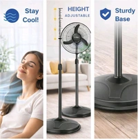 Flipkart SmartBuy FALCON MAX with 2 Year Warranty Ultra High Speed 400 mm Pedestal Fan (Charcoal Black | Pack of 1)