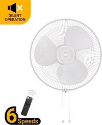 Atomberg Renesa,6 Speed,Low Noise,LED Display,Remote with Oscillation, Timer, Sleep with 2 Year Warranty BLDC Motor with Remote 400 mm Wall Fan (5 Star | Snow White | Pack of 1)