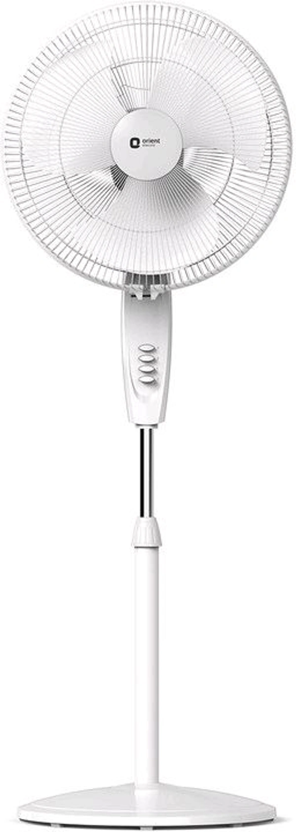 Orient Electric Stand 87 |100% Copper Motor|Superior Air Delivery |Adjustable Height |3 Speed with 2 Year Warranty Ultra High Speed 400 mm Pedestal Fan (White | Pack of 1)