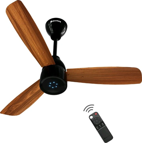 Atomberg Renesa Prime Remote|High Air Delivery|LED Speed Indicator|Low Noise|Sleek Design with 3 Year Warranty BLDC Motor with Remote 900 mm Ceiling Fan (5 Star | Honey Maplewood | Pack of 1)