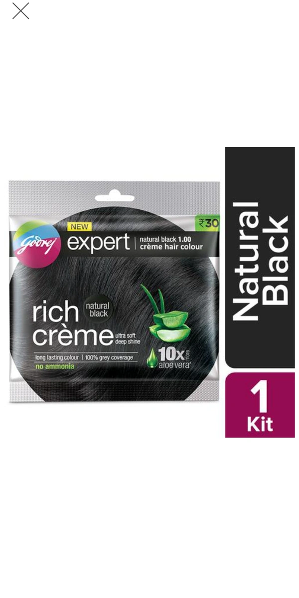 Rich Creme Hair Colour  - Black