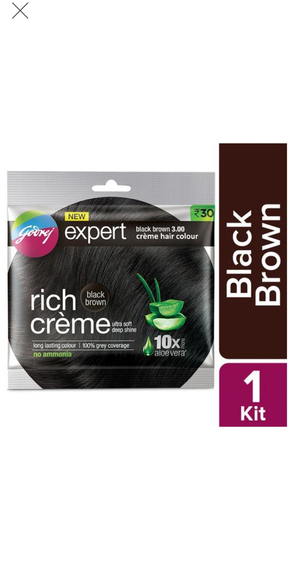 Rich Creme Hair Colour  - Black Brown