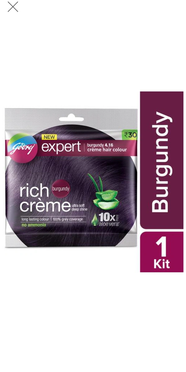 Rich Creme Hair Colour  - Burgundy