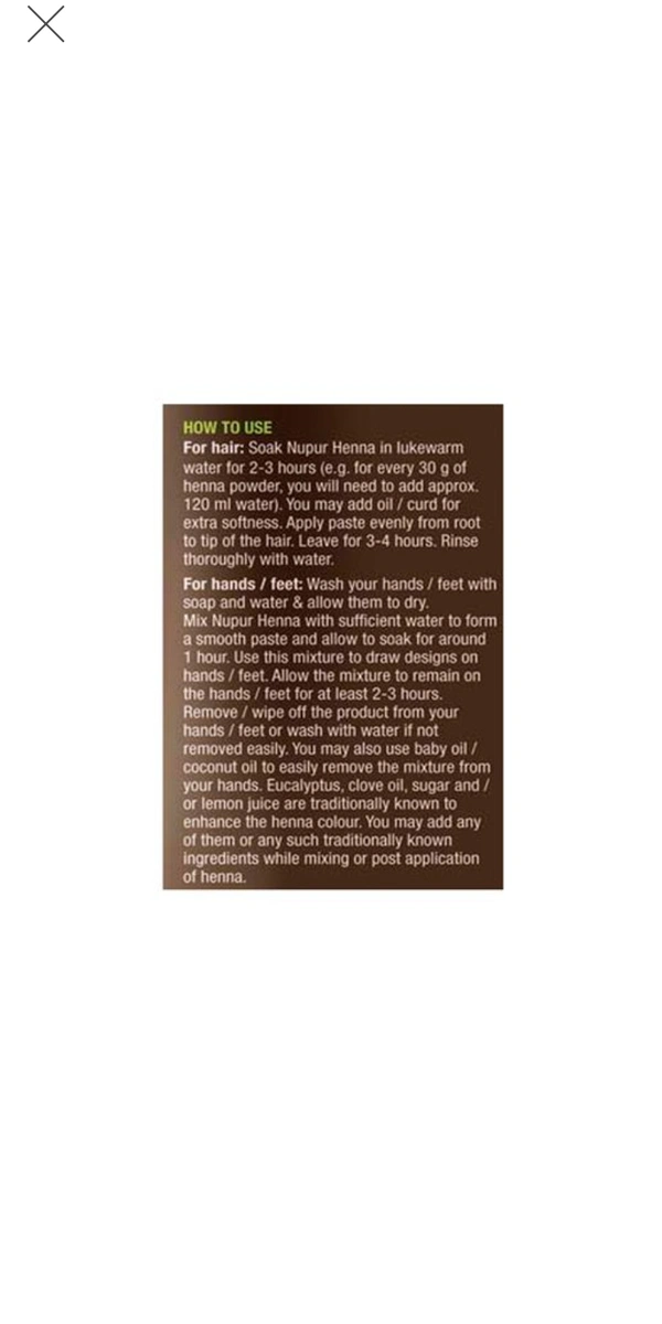 100% Pure Henna Mehendi - 120 gm