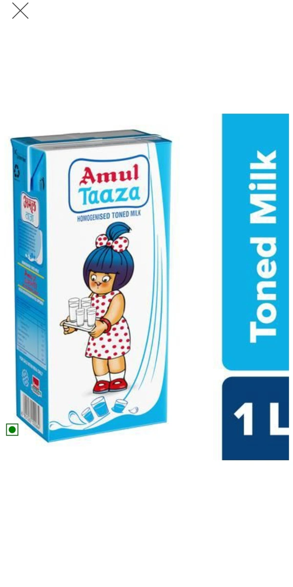 Amul Fresh Toned Milk - 1 liter