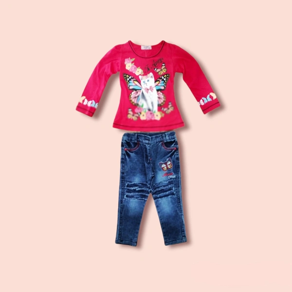 Clothing Set (NF043) - red, 1-2 y