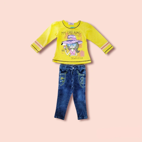 Clothing Set (NF043) - yellow, 2-3 y