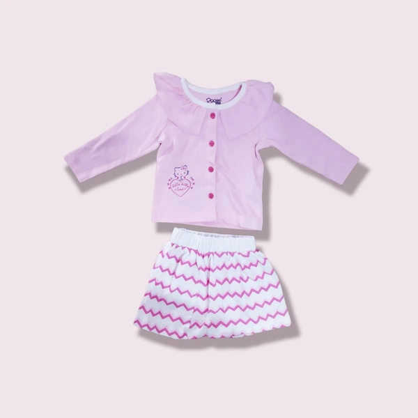 Clothing Set (NF037) - baby pink, 0-1 y