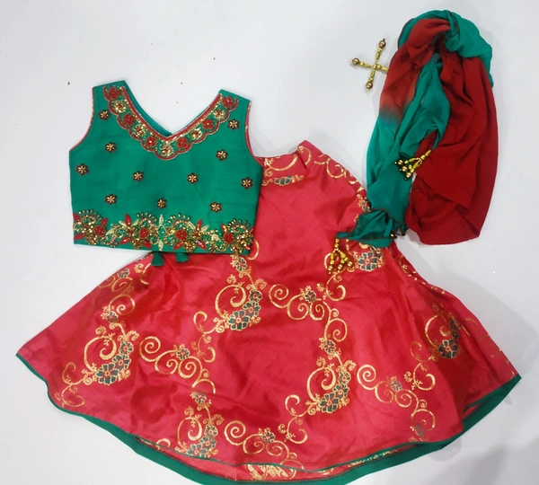 Lahnga Choli (NF032) - meroon, 2-3 y