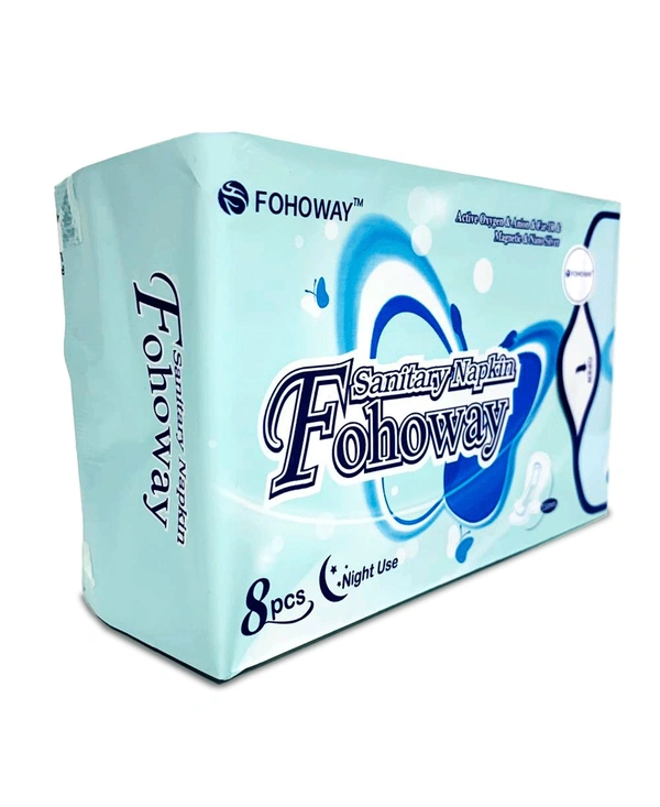 Sanitary Napkin Night Use - 8 pcs, White