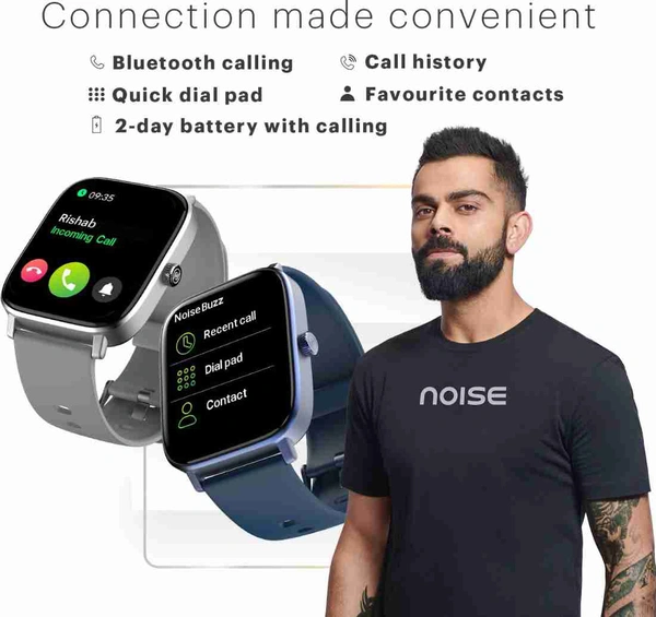 Noise Colorfit Icon 2 1.8" Display with Bluetooth Calling, Al Voice Assistant Smartwatch (Black Strap, Regular)