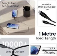Ambrane Usb Type C Cable 1 M Act-10 Plus usb type c cable 1 m act-10 plus