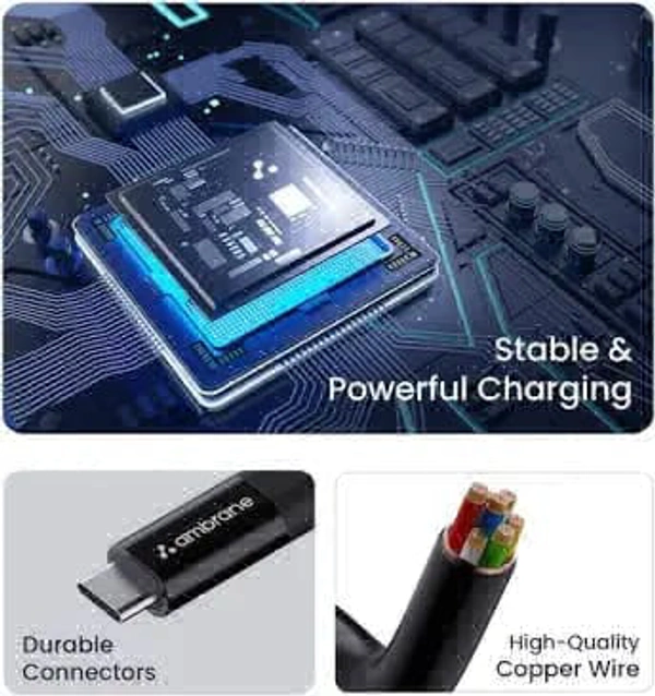 Ambrane Usb Type C Cable 1 M Act-10 Plus usb type c cable 1 m act-10 plus