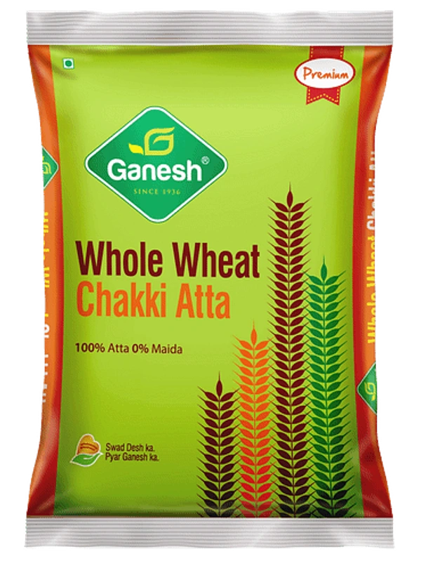 Ganesh Atta 5kg+ Maida500g Free - 
