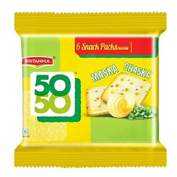 Britannia 50-50 Maska Chaska Salted Biscuits - 48 g
