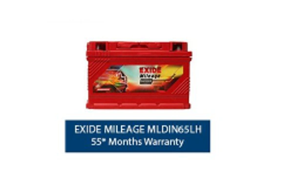 Exide Mileage MLDIN65LH ( 65Ah ) 55 Month (30+25) Warranty