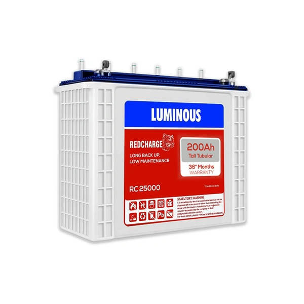 Luminous RC25000 200Ah, 36 Month (18+18) Warranty - 