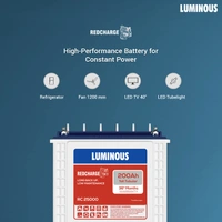 Luminous RC25000 200Ah, 36 Month (18+18) Warranty - 