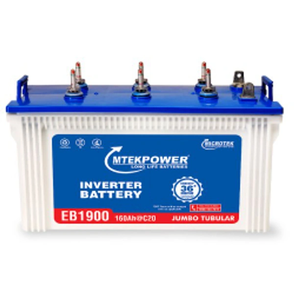 Microtek EB1900 160Ah, 36 Month (18+18) Warranty - 