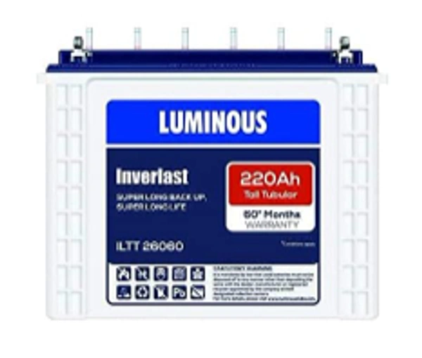 Luminous ILTT26060 220Ah, 60 Month (36+24) Warranty - 