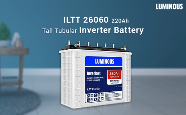Luminous ILTT26060 220Ah, 60 Month (36+24) Warranty - 