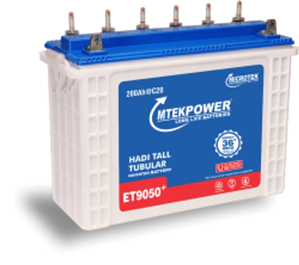 Microtek ET9050 200Ah, 36 Month (18+18) Warranty - 