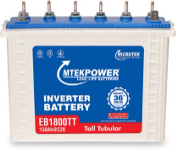 Microtek EB1800TT 150Ah, 36 Month (18+18) Warranty - 