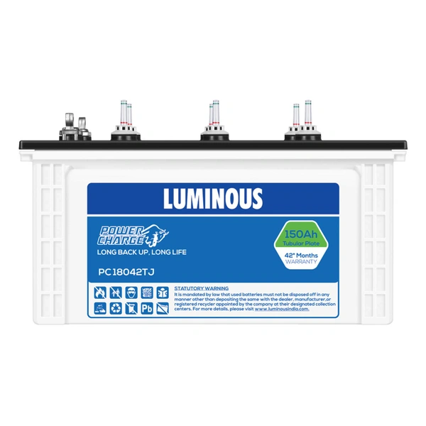Luminous PC18042TJ 150Ah, 42 Month (24+18) Warranty - 