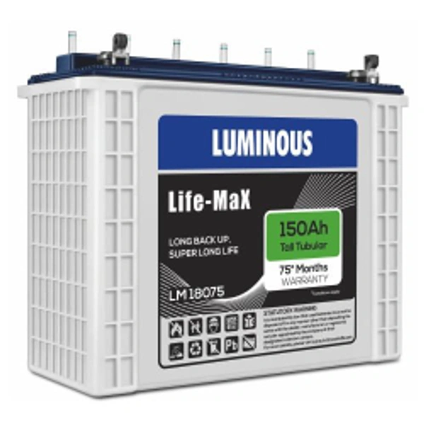 Luminous LM18075 150Ah, 75 Month (60+15) Warranty - 