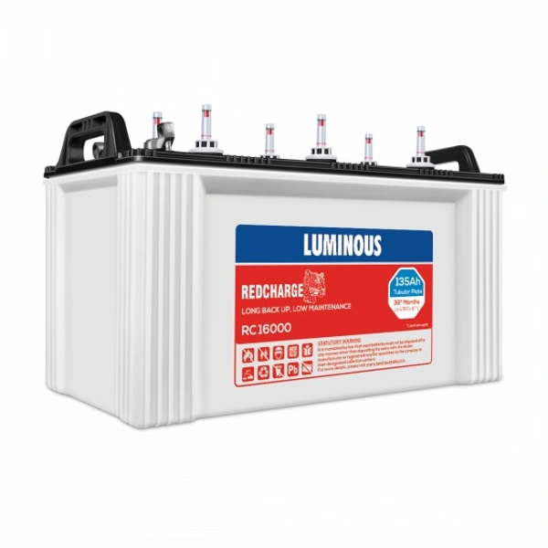 Luminous RC16000 135Ah, 36 Month (18+18) Warranty - 